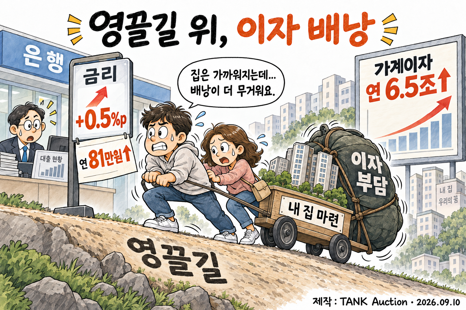 영끌길 위, 이자 배낭